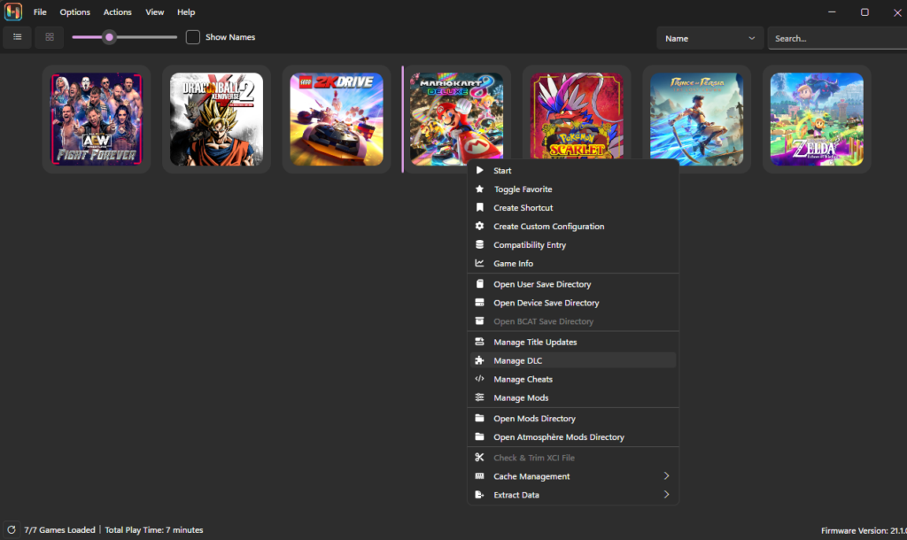 Manage DLC