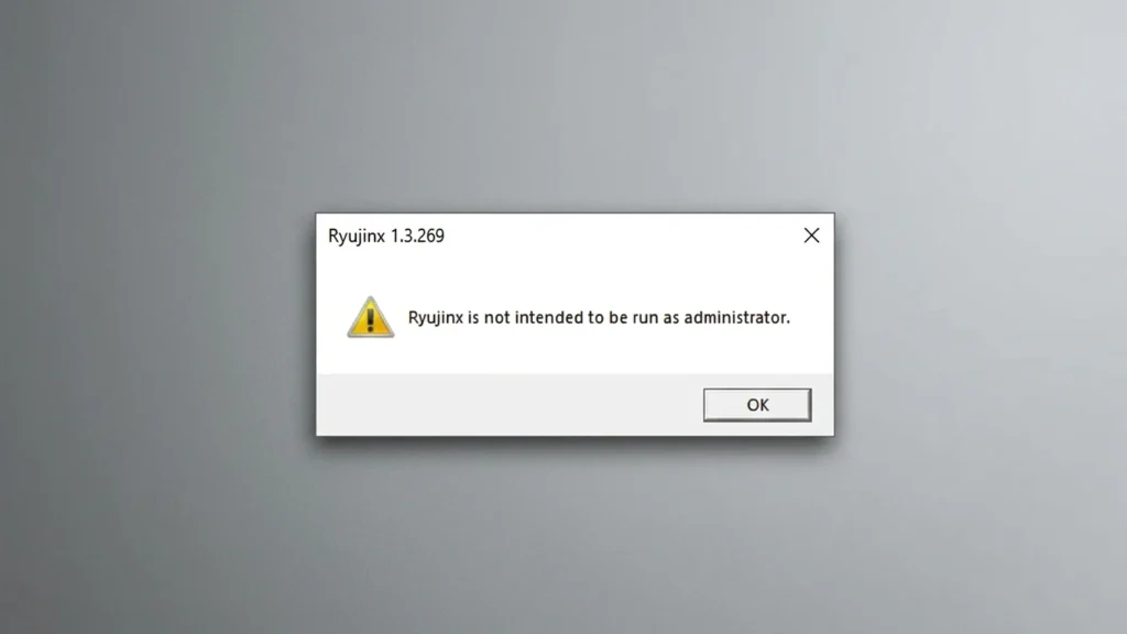 How to Fix “Ryujinx Is Not Intended to Be Run as Administrator” Fix Guide